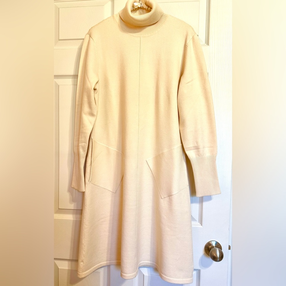 Creamy Yellow Marla Wynn Layers Collection Sweater Dress